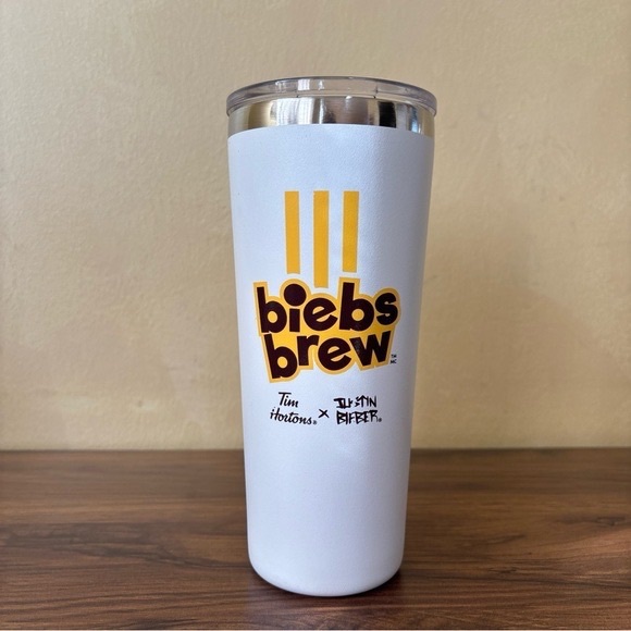 Other - White & Yellow Insulated Travel Tumbler